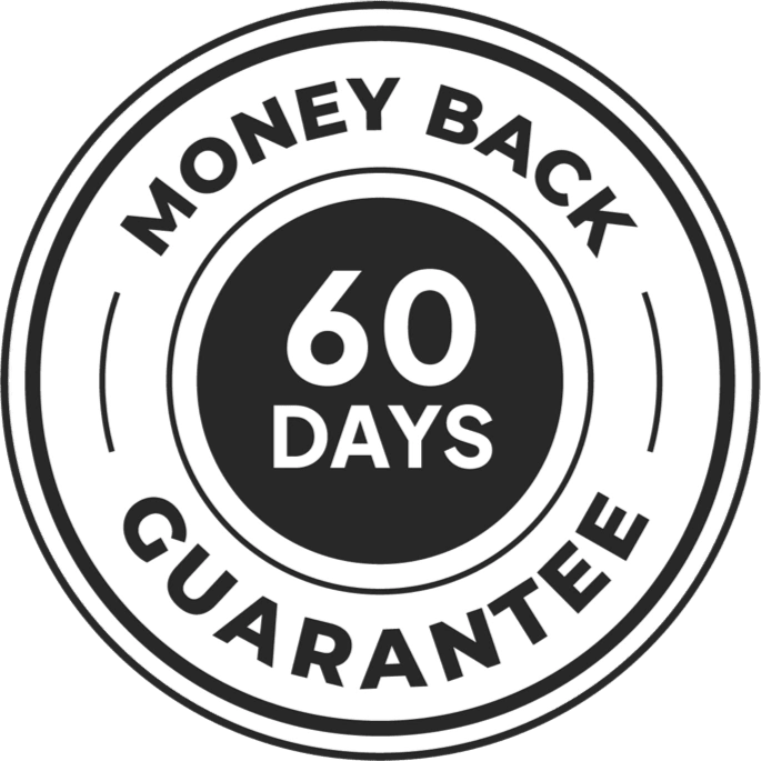 MemoPrime 60-day money-back guarantee badge